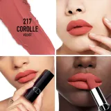 DIOR Rouge Dior - Помада для губ с долгим сроком носки, флакон с возможностью пополнения. оттенок 217 Corolle Velvet, 3 g — фото 2
