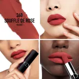DIOR Rouge Dior - Помада для губ с долгим сроком носки, флакон с возможностью пополнения. оттенок 360 Souffle de Rose Velvet, 3 g — фото 2