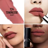 DIOR Rouge Dior - Помада для губ с долгим сроком носки, флакон с возможностью пополнения. оттенок 724 Tendresse Velvet, 3 g — фото 2