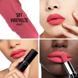 DIOR Rouge Dior - Помада для губ с долгим сроком носки, флакон с возможностью пополнения. оттенок 581 Virevolte Velvet, 3 g — фото 2