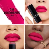 DIOR Rouge Dior - Помада для губ с долгим сроком носки, флакон с возможностью пополнения. оттенок 766 Rose Harpers Satin, 3 g — фото 2