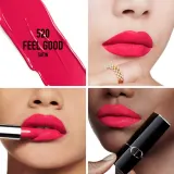 DIOR Rouge Dior - Помада для губ с долгим сроком носки, флакон с возможностью пополнения. оттенок 520 Feel GoотSatin, 3 g — фото 2