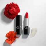 DIOR Rouge Dior - Помада для губ с долгим сроком носки, флакон с возможностью пополнения. оттенок 743 Rouge Zinnia Satin, 3 g — фото 6