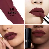 DIOR Rouge Dior - Помада для губ с долгим сроком носки, флакон с возможностью пополнения. оттенок 883 Daring Velvet, 3 g — фото 2