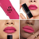 DIOR Rouge Dior - Помада для губ с долгим сроком носки, флакон с возможностью пополнения., 3 г, оттенок 678 Culte Satin — фото 2