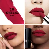 DIOR Rouge Dior - Помада для губ с долгим сроком носки, флакон с возможностью пополнения., 3 г, оттенок 755 Rouge Saga Velvet — фото 2