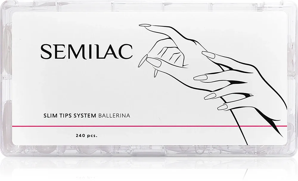 Semilac Slim Tips System - искусственные ногти тип Ballerina, 240 szt.
