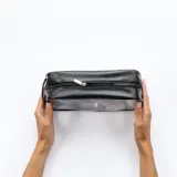 Notino Travel Collection Large Clear Organizer - Прозрачная косметичка L Black 26x14x8,5 cm, 1 szt. — фото 3