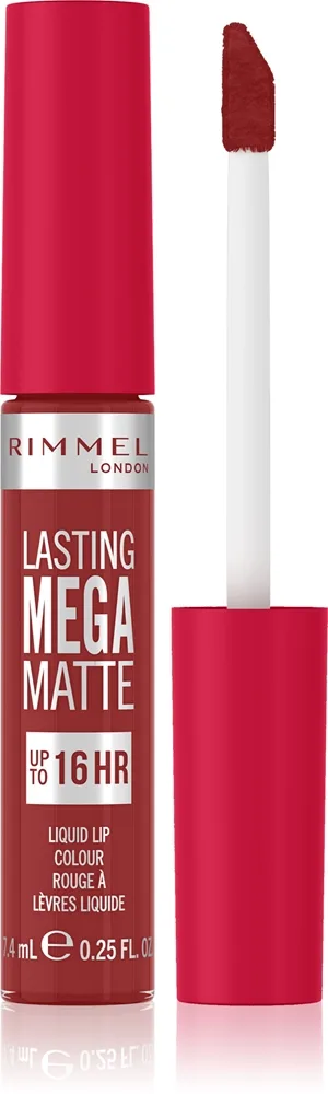 Rimmel Lasting Mega Matte - Легкая матовая помада в жидкой форме на 16 часов оттенок Fire Starter, 7 ml