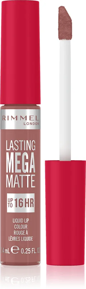 Rimmel Lasting Mega Matte - Легкая матовая помада в жидкой форме на 16 часов, 7 мл, оттенок Strapless