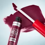 Rimmel Lasting Mega Matte - Легкая матовая помада в жидкой форме на 16 часов, 7 мл, оттенок Rock Me Purple — фото 4