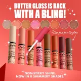 NYX Professional Makeup Butter Gloss Bling - Блеск для губ с блестящими частицами, 8 мл, оттенок 01 Bring The Bling — фото 6