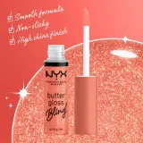 NYX Professional Makeup Butter Gloss Bling - Блеск для губ с блестящими частицами оттенок 02 Dripped Out, 8 ml — фото 2