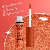 NYX Professional Makeup Butter Gloss Bling - Блеск для губ с блестящими частицами оттенок 06 Shimmer Down, 8 ml — фото 4