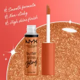 NYX Professional Makeup Butter Gloss Bling - Блеск для губ с блестящими частицами оттенок 03 Pricey, 8 ml — фото 2
