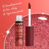 NYX Professional Makeup Butter Gloss Bling - Блеск для губ с блестящими частицами оттенок 07 Big Spender, 8 ml — фото 2
