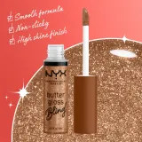 NYX Professional Makeup Butter Gloss Bling - Блеск для губ с блестящими частицами оттенок 04 Pay Me In Gold, 8 ml — фото 2