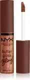 NYX Professional Makeup Butter Gloss Bling - Блеск для губ с блестящими частицами оттенок 08 HU$TLA, 8 ml — фото 1