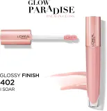 L’Oreal Paris Glow Paradise Balm in Gloss - Блеск для губ с гиалуроновой кислотой, 7 мл, оттенок 402 I Soar — фото 4