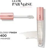 L’Oreal Paris Glow Paradise Balm in Gloss - Блеск для губ с гиалуроновой кислотой, 7 мл, оттенок 400 I Maximize — фото 3