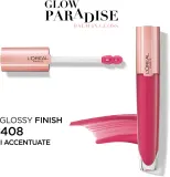 L’Oreal Paris Glow Paradise Balm in Gloss - Блеск для губ с гиалуроновой кислотой, 7 мл, оттенок 408 I Accentuate — фото 3