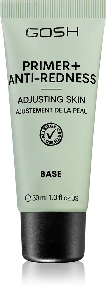 Gosh Primer Plus + - База под макияж, уменьшающая покраснения, 30 ml