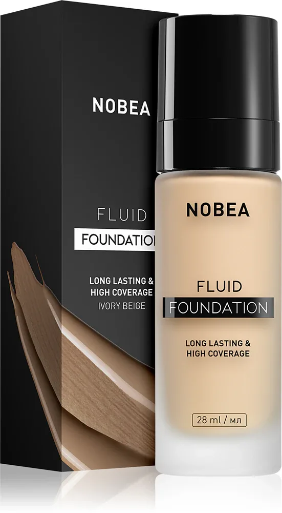 NOBEA Day-to-Day Fluid Foundation - Тональная основа: Трвалый подклад, 28 мл, оттенок 02 Ivory beige