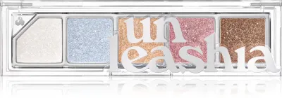 Unleashia Mood Shower Face Palette - Палетка теней для век: палетка с тенями для век и хайлайтерами с жемчужным сиянием, 1 шт