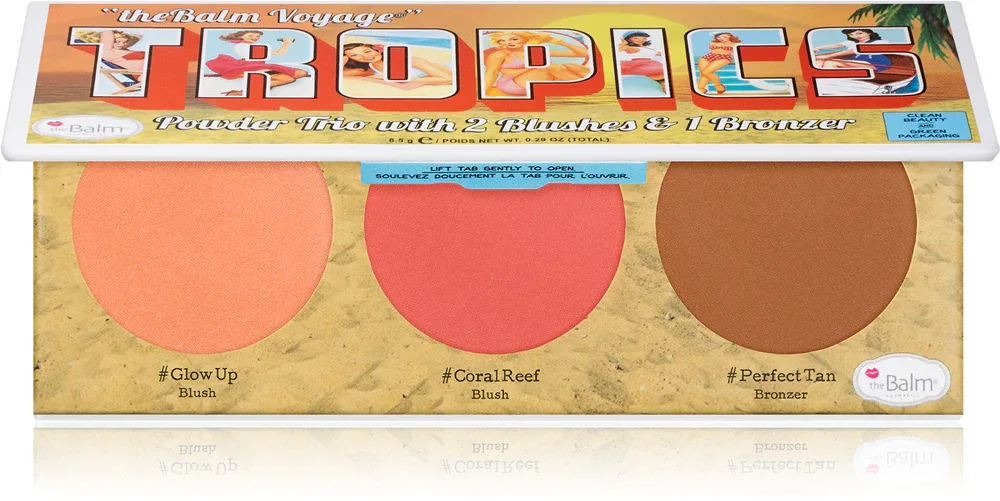 theBalm Voyage Tropics - Палетка косметики: бронзер и руж, 8 g
