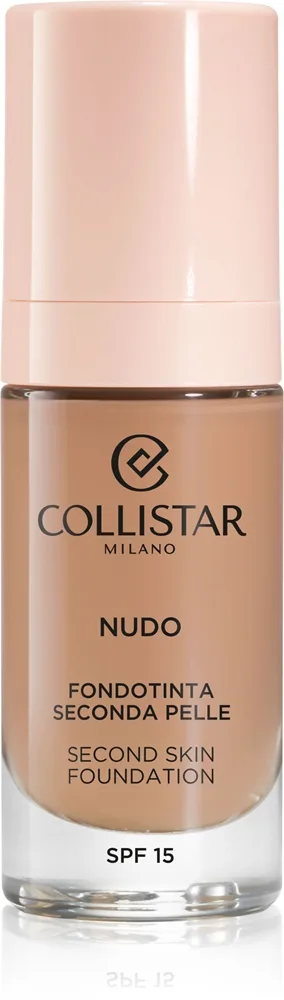 Collistar NUDO Second Skin Foundation SPF 15 - Розовый осветляющий увлажняющий тональный крем с эффектом сглаживания оттенок 5N Ambra, 30 ml