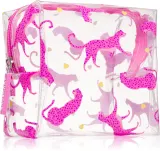 BrushArt Accessories Transparent cosmetic bag - Прозрачная косметичка Cheetah in love 15 x 14 x 9 cm, 1 szt. — фото 1
