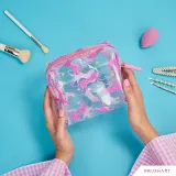 BrushArt Accessories Transparent cosmetic bag - Прозрачная косметичка Cheetah in love 15 x 14 x 9 cm, 1 szt. — фото 2