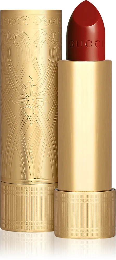 Gucci Gucci Beauty Rouge a Levres Satin Lipstick - Бархатная помада оттенок 504 Myra Crimson, 3 g