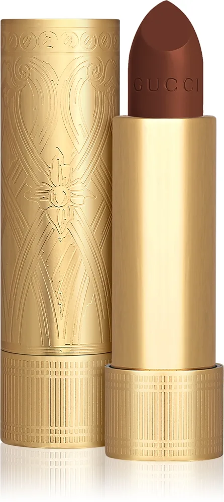Gucci Gucci Beauty Rouge a Levres Satin Lipstick - Бархатная помада оттенок 123 Auroral Amber, 3 g