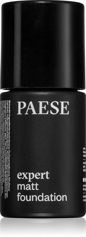 Paese Expert Matt Foundation - Матирующая основа в пенке для жирной и комбинированной кожи Light Beige, 30 ml