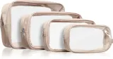 Notino Travel Collection Clear Organizer Set - Набор для путешествий Черный Beige, 4 szt. — фото 1