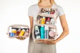 Notino Travel Collection Clear Organizer Set - Набор для путешествий Черный Beige, 4 szt. — фото 2