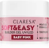 Claresa Soft&Easy Builder Gel - Гель-подложка для ногтей, оттенок Baby Pink 45 г — фото 1