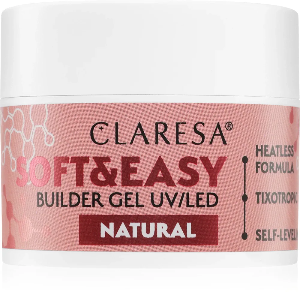 Claresa Soft&Easy Builder Gel - Гель-подложка для ногтей оттенок Natural, 45 g