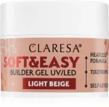 Claresa Soft&Easy Builder Gel - Гель-подложка для ногтей оттенок Light Beige, 45 g — фото 1