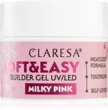 Claresa Soft&Easy Builder Gel - Гель-подложка для ногтей оттенок Milky Pink, 45 g — фото 1