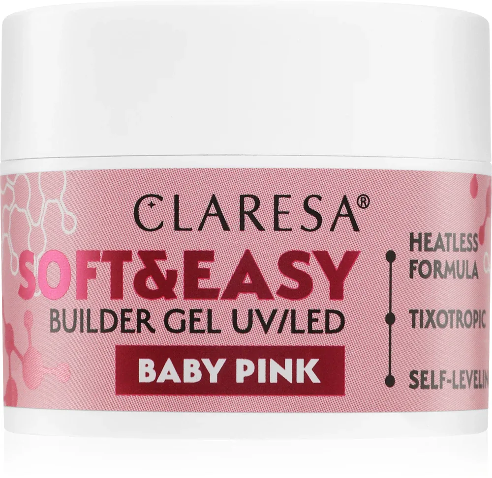 Claresa Soft&Easy Builder Gel - Гель-подложка для ногтей оттенок Baby Pink, 45 g