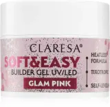 Claresa Soft&Easy Builder Gel - Гель-подложка для ногтей оттенок Glam Pink, 45 g — фото 1