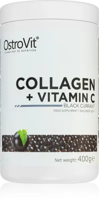 OstroVit Kolagen + Witamina C - Пудра с коллагеном вкус Black Currant, 400 г