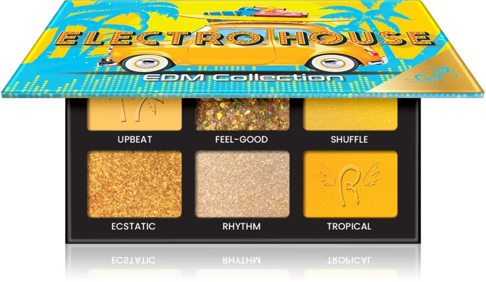 Rude Cosmetics EDM Collection - Палетка теней для век, 6 г, оттенок Electro House