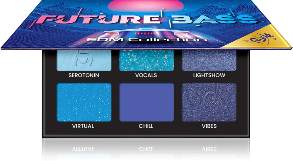 Rude Cosmetics EDM Collection - Палетка теней для век, 6 г, оттенок Future Bass