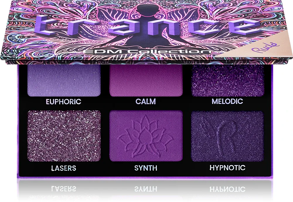 Rude Cosmetics EDM Collection - Палетка теней для век, 6 г, оттенок Trance