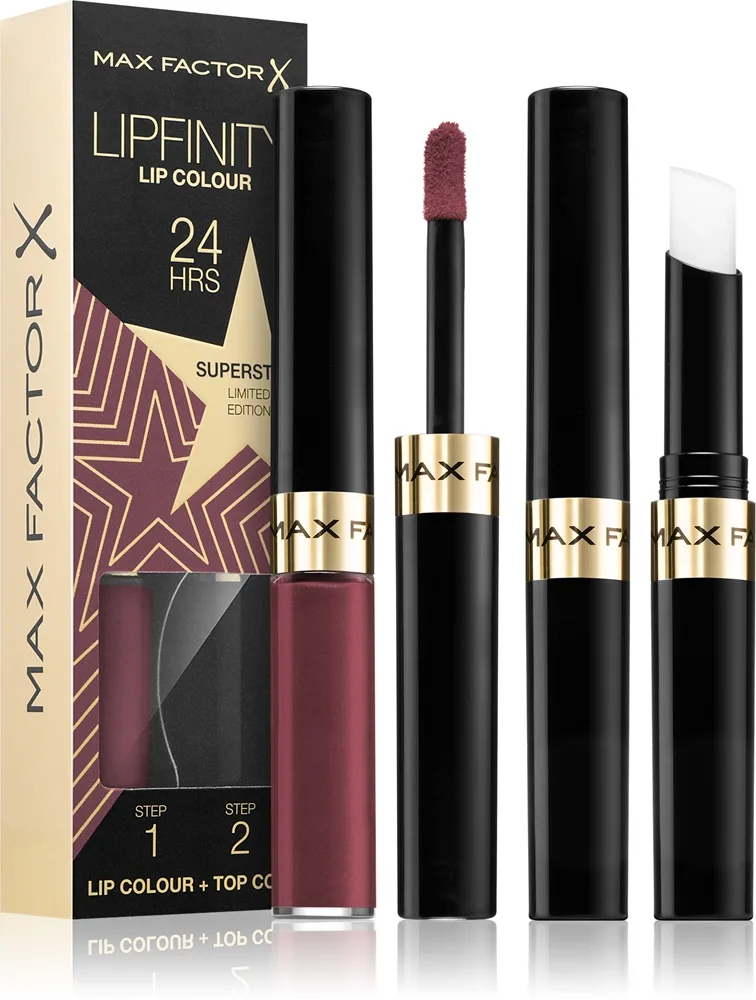 Max Factor Lipfinity Rising Stars - Долговременная помада для губ с бальзамом оттенок 86 Superstar, 1 szt.
