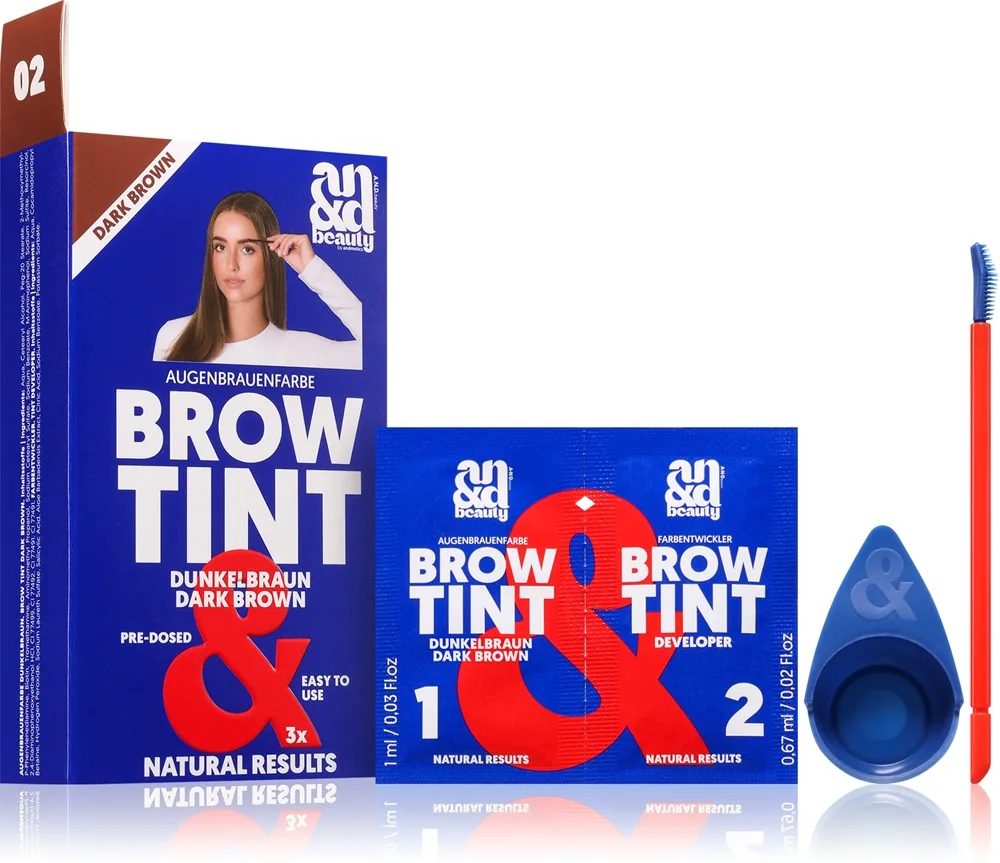 A.N.D. Beauty Brow Tint - Краска для бровей оттенок Dark Brown, 3 ml