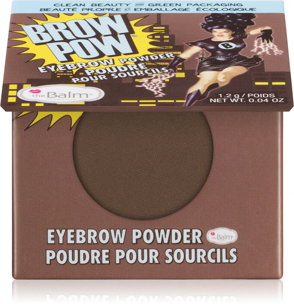 theBalm Browpow - Пудра для бровей в практичном магнитном футляре, 1 г, оттенок Dark Brown